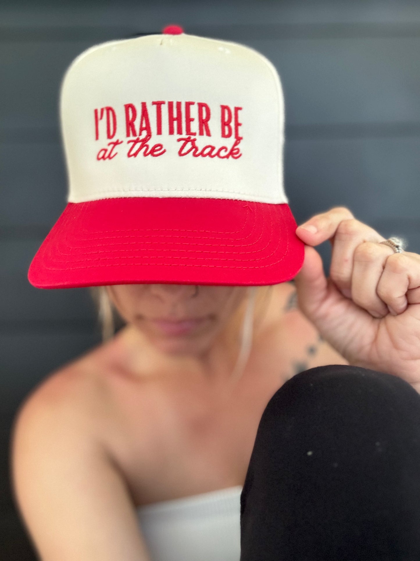 “I’d Rather Be at the Track” Trucker Hat