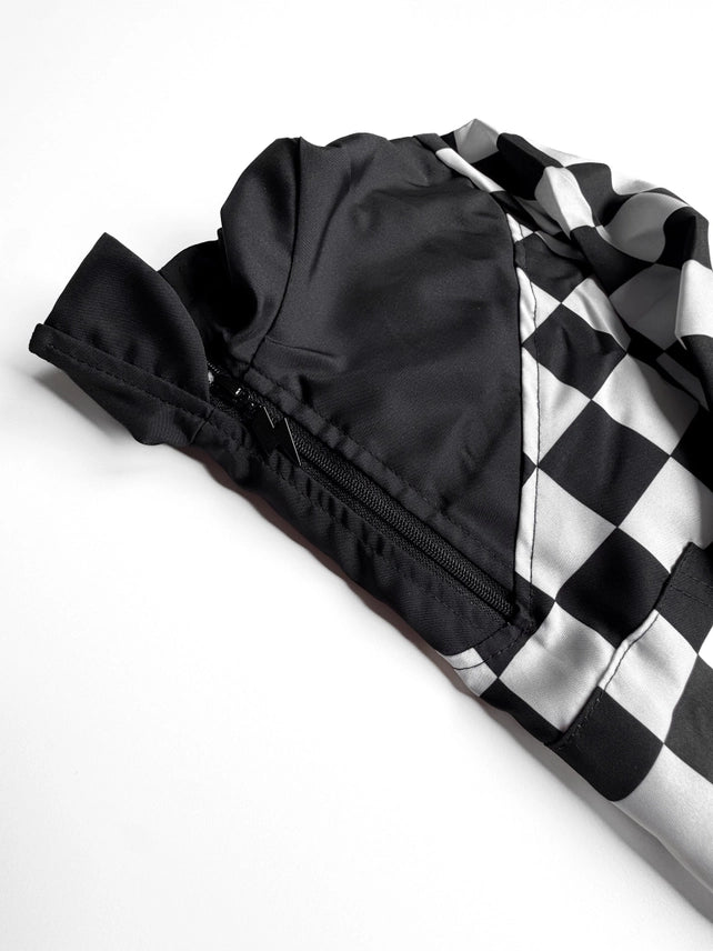Custom Toddler & Kids Checkered Half-Zip Windbreaker