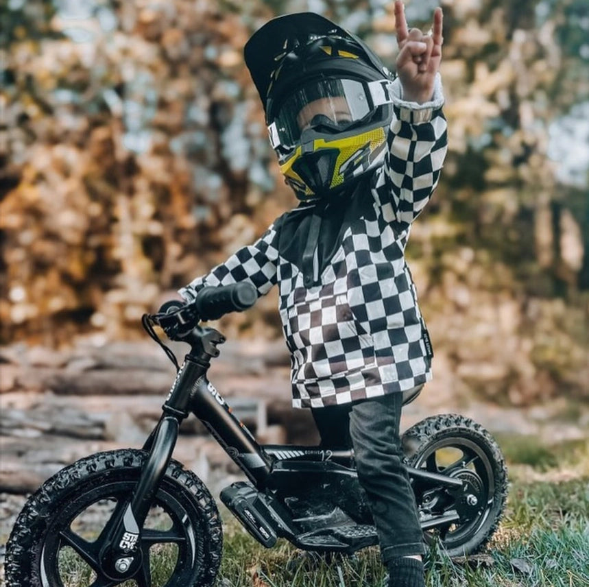 Custom Toddler & Kids Checkered Half-Zip Windbreaker