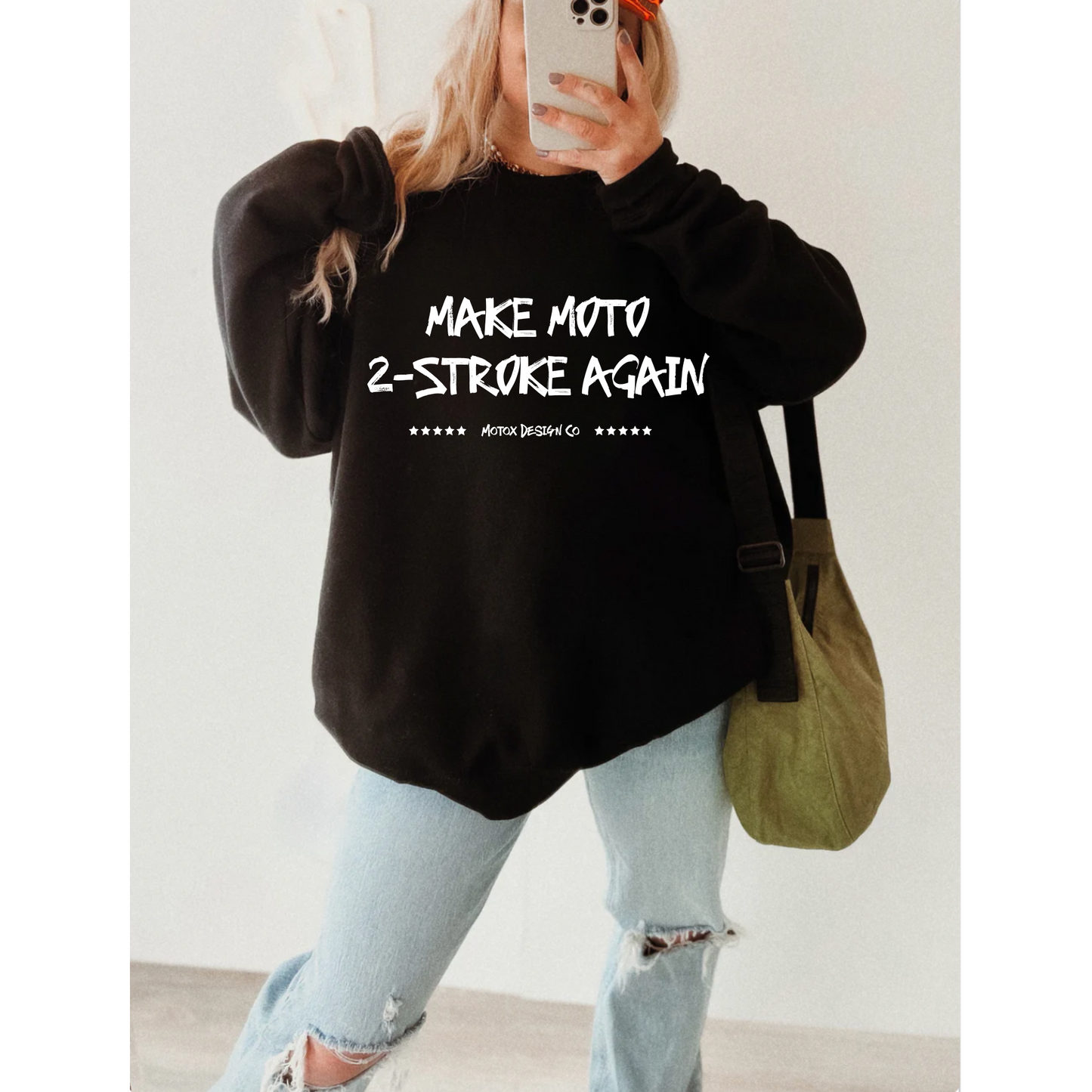 Make Moto 2-Stroke Again Crewneck Sweatshirt