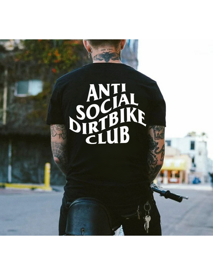 Anti Social Dirt Bike Club Mens Tee