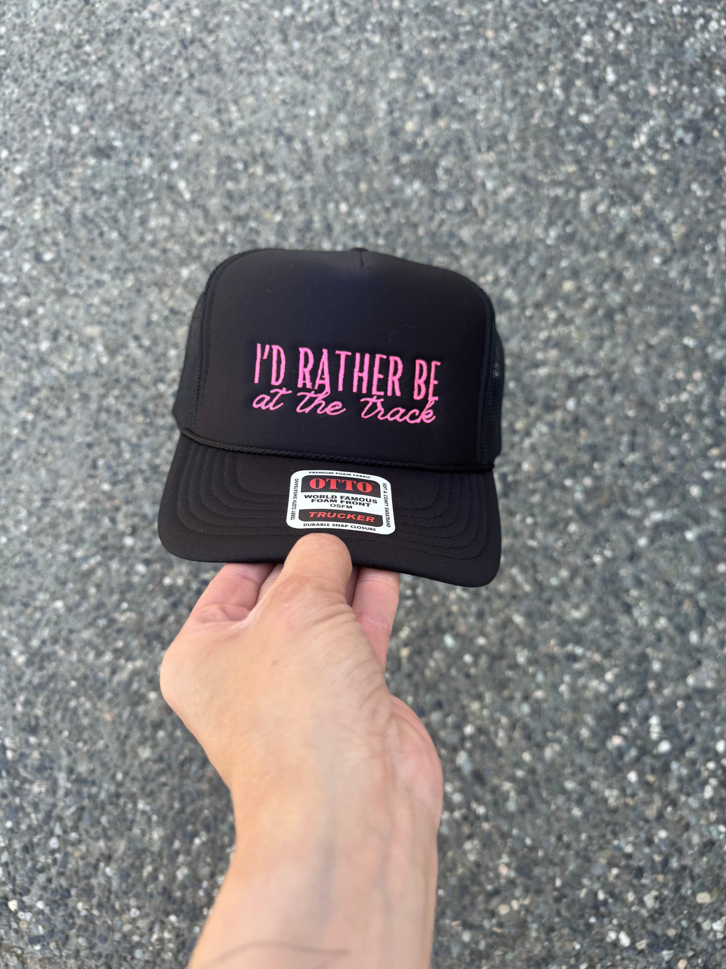 “I’d Rather Be at the Track” Trucker Hat