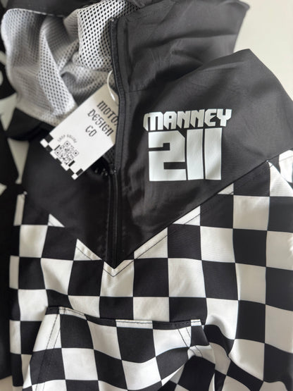 Custom Toddler & Kids Checkered Half-Zip Windbreaker