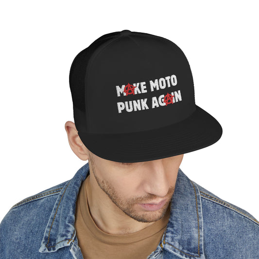 Make Moto Punk Again Flat Bill Trucker