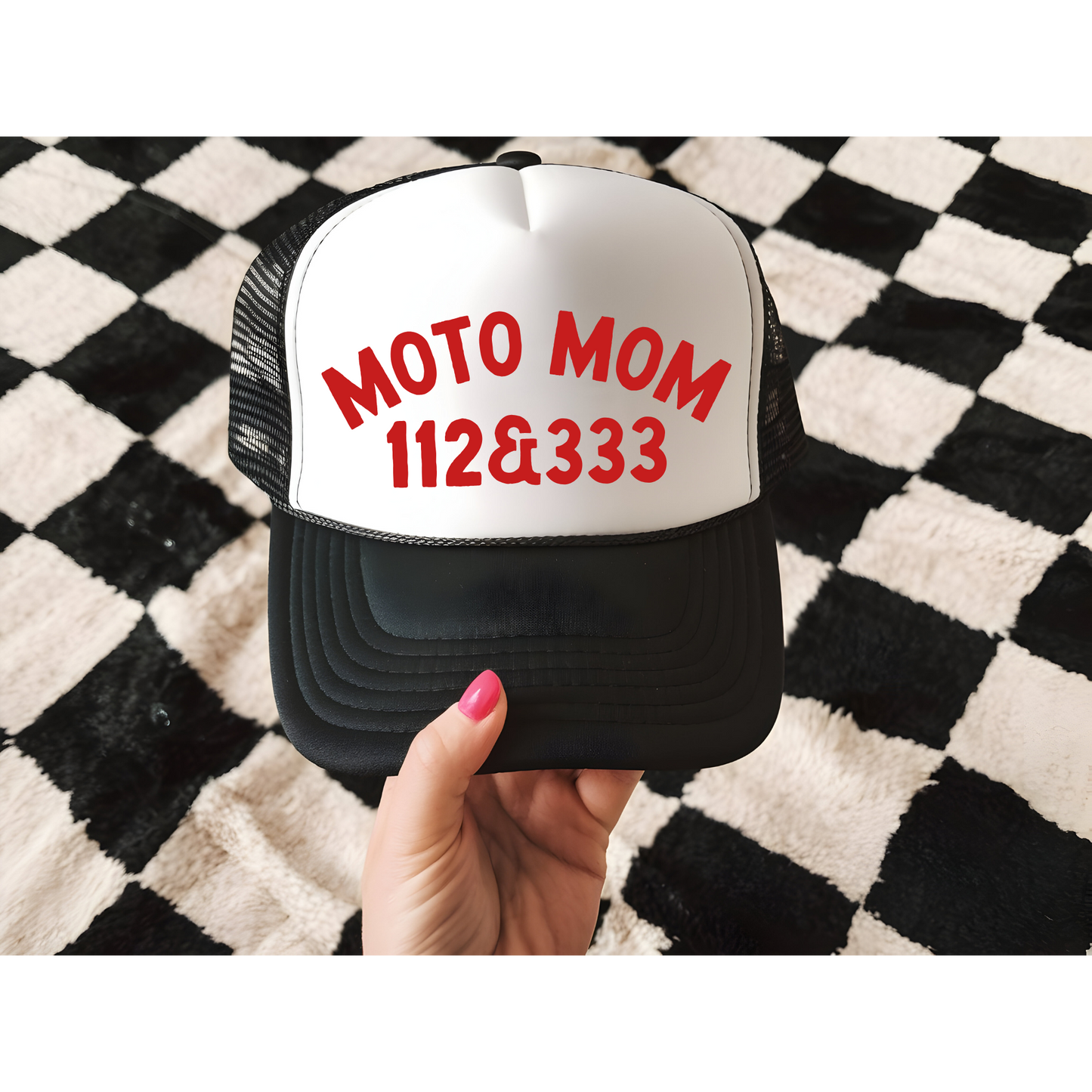 Custom Moto Mom Trucker Hat