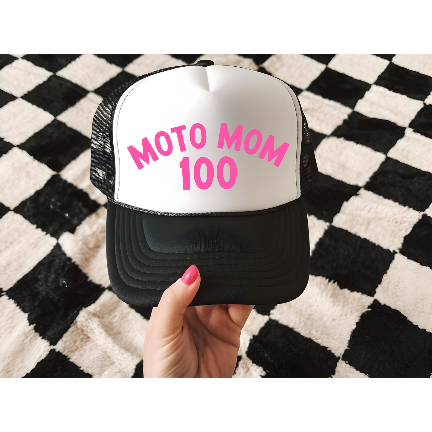Custom Moto Mom Trucker Hat