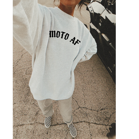 Moto AF Embroidered Crewneck
